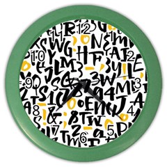 Letters-pattern Color Wall Clock by Salman4z