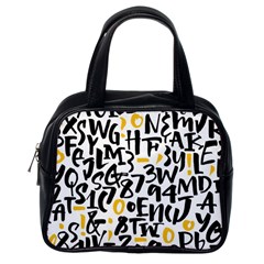 Letters-pattern Classic Handbag (one Side) by Salman4z