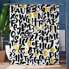 Letters-pattern Shower Curtain 60  X 72  (medium)  by Salman4z