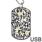 Letters-pattern Dog Tag USB Flash (One Side) Front