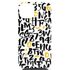 Letters-pattern Iphone 14 Black Uv Print Case by Salman4z