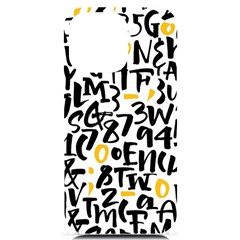 Letters-pattern Iphone 14 Pro Max Black Uv Print Case by Salman4z