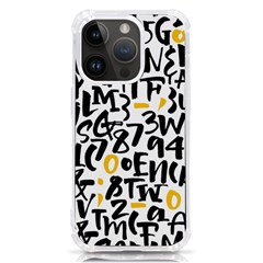 Letters-pattern Iphone 14 Pro Tpu Uv Print Case by Salman4z