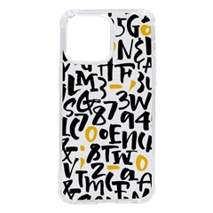 Letters-pattern Iphone 14 Pro Max Tpu Uv Print Case by Salman4z