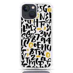 Letters-pattern Iphone 13 Mini Tpu Uv Print Case