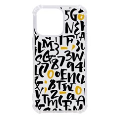 Letters-pattern Iphone 13 Pro Tpu Uv Print Case by Salman4z