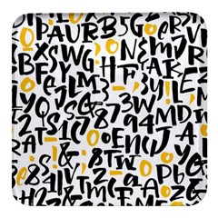 Letters-pattern Square Glass Fridge Magnet (4 Pack) by Salman4z