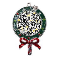 Letters-pattern Metal X mas Lollipop With Crystal Ornament by Salman4z