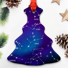 Realistic-night-sky-poster-with-constellations Ornament (christmas Tree) 