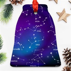 Realistic-night-sky-poster-with-constellations Bell Ornament (two Sides)