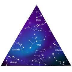 Realistic-night-sky-poster-with-constellations Wooden Puzzle Triangle by Salman4z