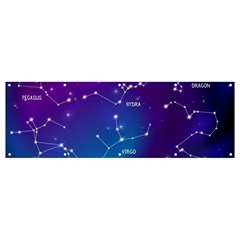 Realistic-night-sky-poster-with-constellations Banner And Sign 12  X 4  by Salman4z