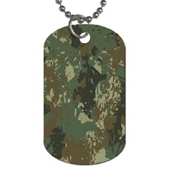 Camouflage-splatters-background Dog Tag (one Side) by Salman4z