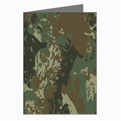 Camouflage-splatters-background Greeting Cards (pkg Of 8)