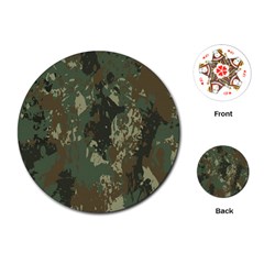 Camouflage-splatters-background Playing Cards Single Design (round)