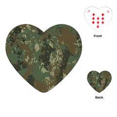 Camouflage-splatters-background Playing Cards Single Design (heart)