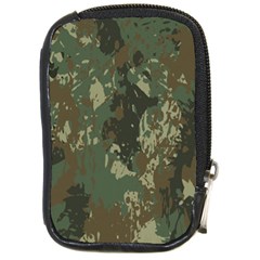 Camouflage-splatters-background Compact Camera Leather Case by Salman4z