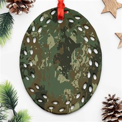 Camouflage-splatters-background Ornament (oval Filigree)