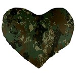 Camouflage-splatters-background Large 19  Premium Heart Shape Cushions Front