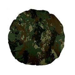 Camouflage-splatters-background Standard 15  Premium Flano Round Cushions by Salman4z