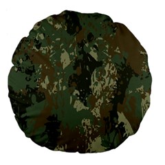 Camouflage-splatters-background Large 18  Premium Flano Round Cushions by Salman4z