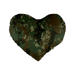 Camouflage-splatters-background Standard 16  Premium Flano Heart Shape Cushions by Salman4z