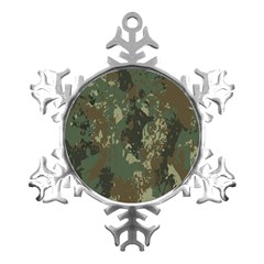 Camouflage-splatters-background Metal Small Snowflake Ornament by Salman4z