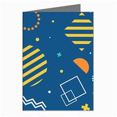 Flat-design-geometric-shapes-background Greeting Cards (pkg Of 8)