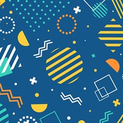 Flat-design-geometric-shapes-background Play Mat (rectangle) by Salman4z