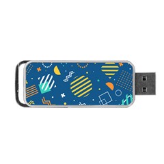 Flat-design-geometric-shapes-background Portable Usb Flash (one Side) by Salman4z