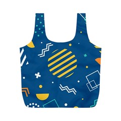 Flat-design-geometric-shapes-background Full Print Recycle Bag (m) by Salman4z