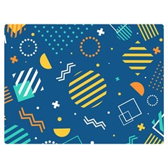 Flat-design-geometric-shapes-background Premium Plush Fleece Blanket (extra Small) by Salman4z