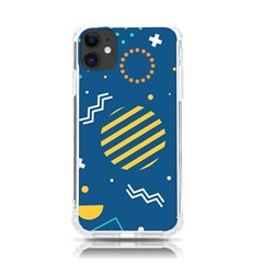 Flat-design-geometric-shapes-background Iphone 11 Tpu Uv Print Case by Salman4z