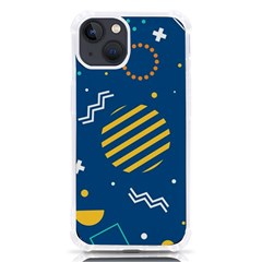 Flat-design-geometric-shapes-background Iphone 13 Tpu Uv Print Case by Salman4z