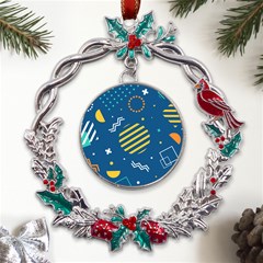 Flat-design-geometric-shapes-background Metal X mas Wreath Holly Leaf Ornament