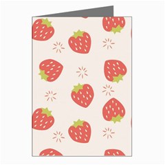 Strawberries-pattern-design Greeting Cards (pkg Of 8)