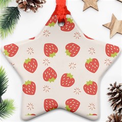 Strawberries-pattern-design Star Ornament (two Sides)