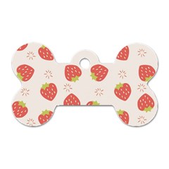 Strawberries-pattern-design Dog Tag Bone (two Sides) by Salman4z