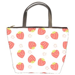 Strawberries-pattern-design Bucket Bag by Salman4z