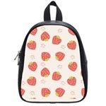 Strawberries-pattern-design School Bag (Small) Front