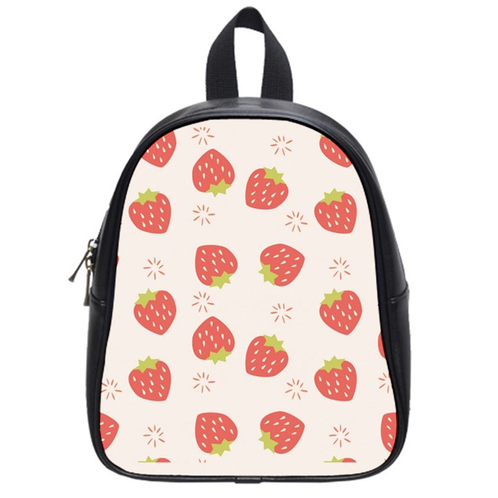 Strawberries-pattern-design School Bag (Small)