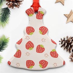 Strawberries-pattern-design Christmas Tree Ornament (two Sides)