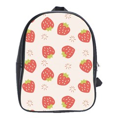 Strawberries-pattern-design School Bag (xl) by Salman4z