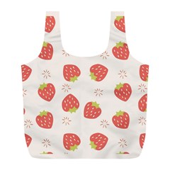 Strawberries-pattern-design Full Print Recycle Bag (l) by Salman4z