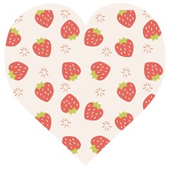 Strawberries-pattern-design Wooden Puzzle Heart by Salman4z