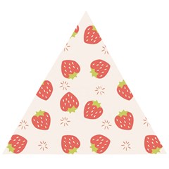 Strawberries-pattern-design Wooden Puzzle Triangle by Salman4z