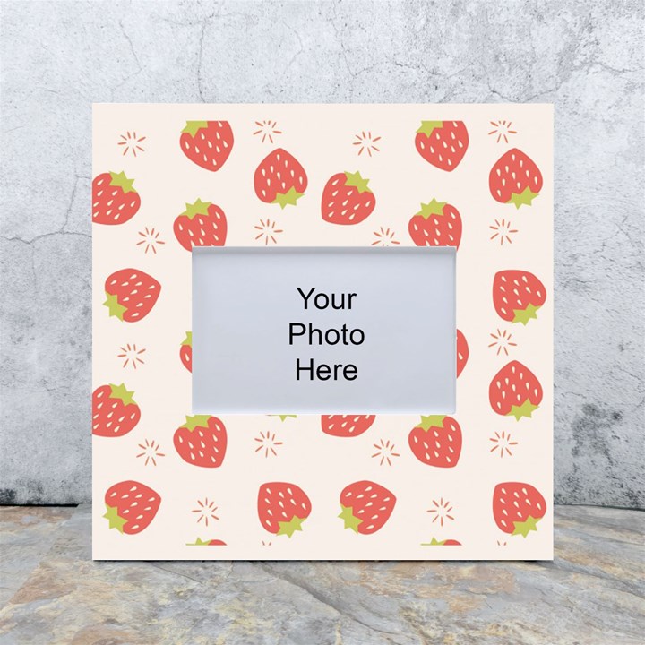 Strawberries-pattern-design White Box Photo Frame 4  x 6 