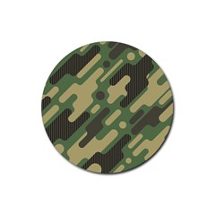 Camouflage-pattern-background Rubber Coaster (round) by Salman4z