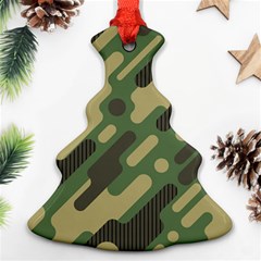 Camouflage-pattern-background Ornament (christmas Tree) 