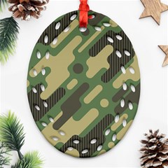 Camouflage-pattern-background Ornament (oval Filigree)